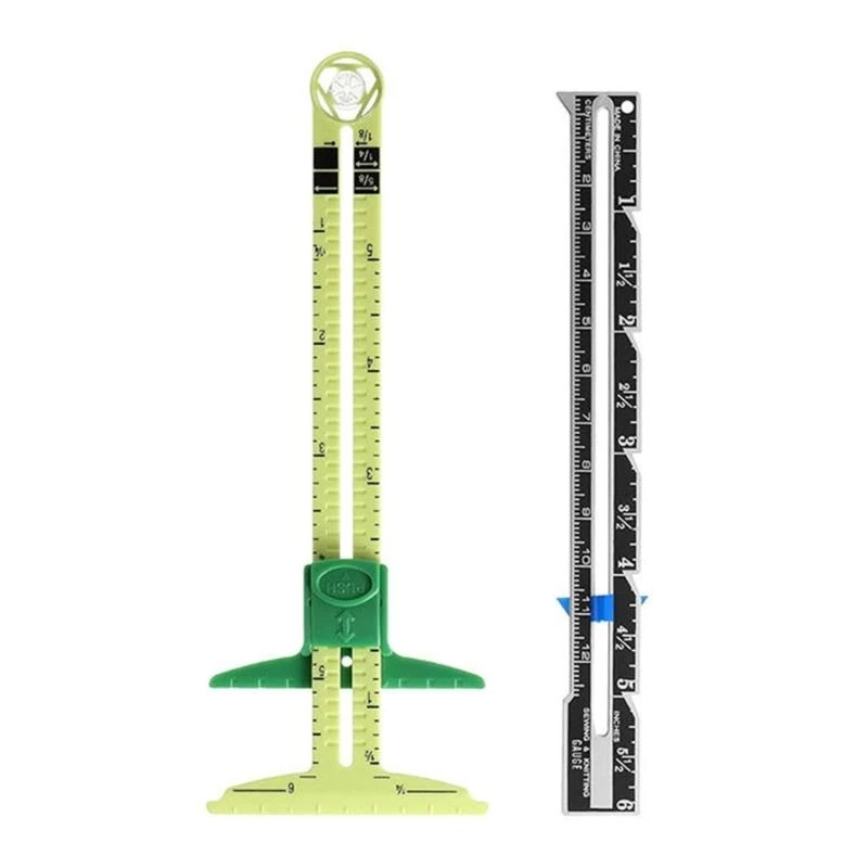 

Sliding Gauge with No-Hassle Triangles Gauge Sewing Measuring Tools Plastic