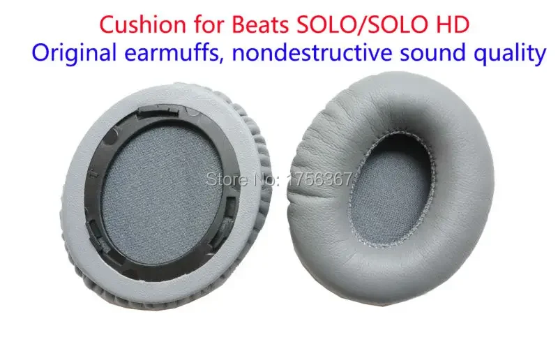 Ear pads replacement for Beats SOLO and SOLO HD headphones earmuffs nondestructive sound quality (earcaps/Cushion)