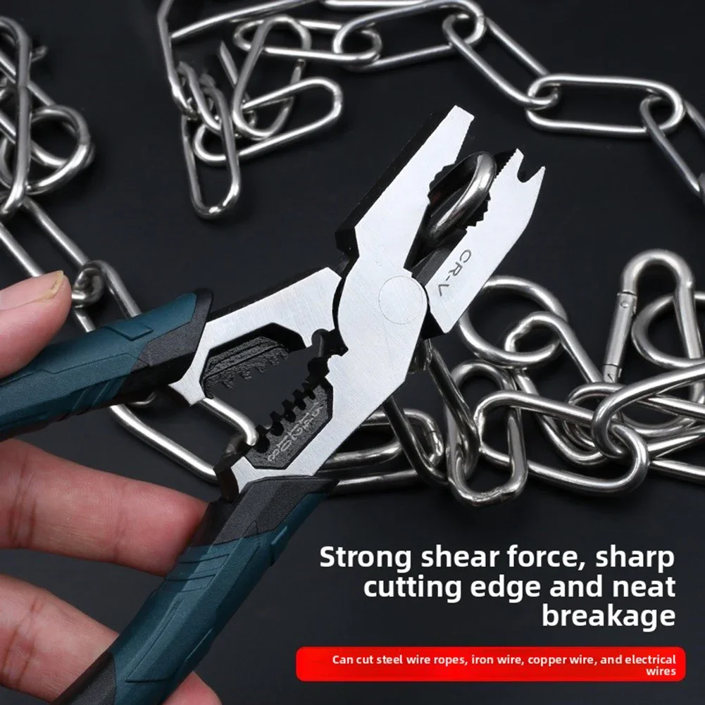 Heavy-Duty 9-in-1 Multi-Function Pliers Wire Cutter, Stripper & Crimper Wire Stripping Pliers Crimping Pliers Hand Tool