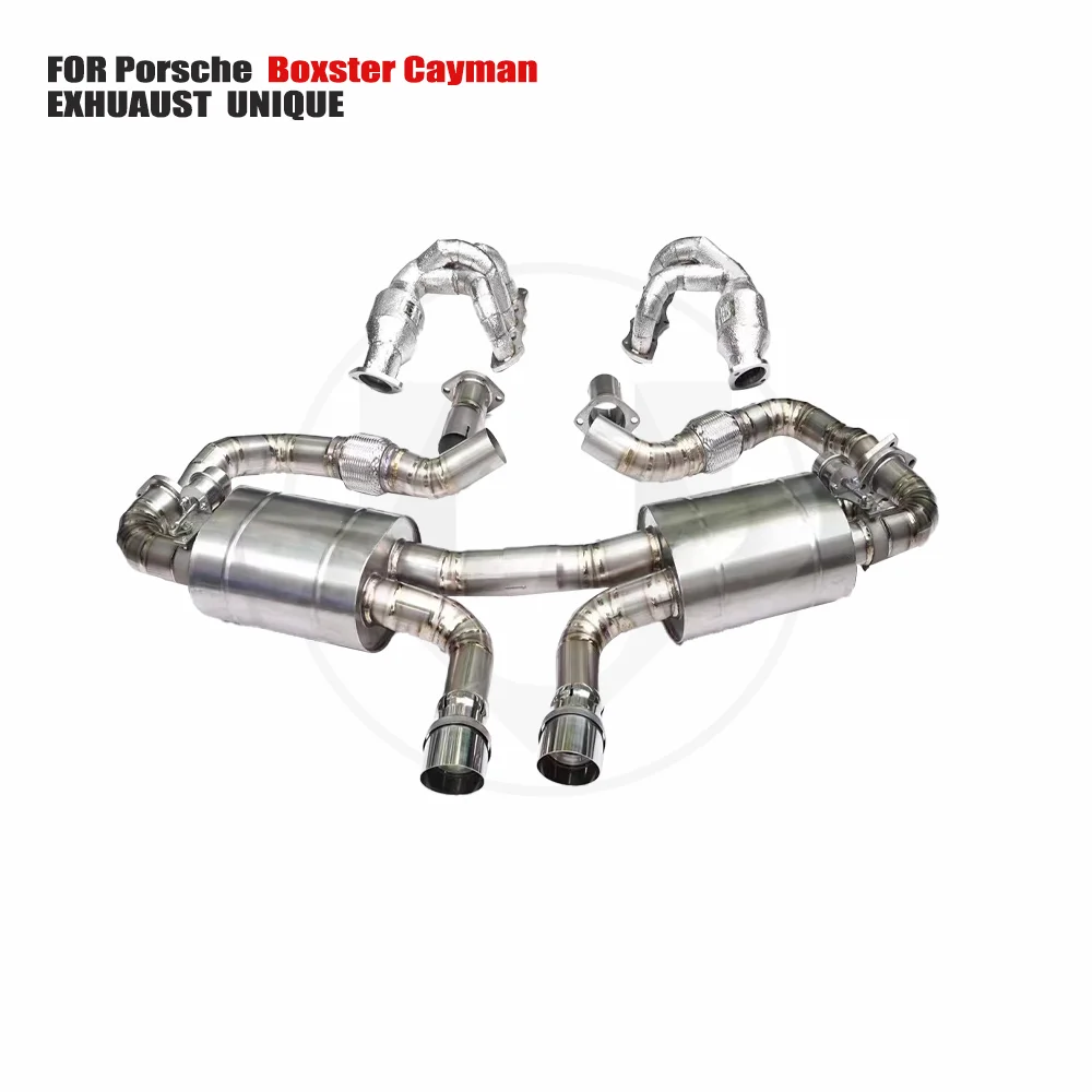 

UNIQUE Titanium Alloy Exhaust System Performance Valve Catback For Porsche Boxster Cayman 981 2.7 3.4 Muffler For Cars