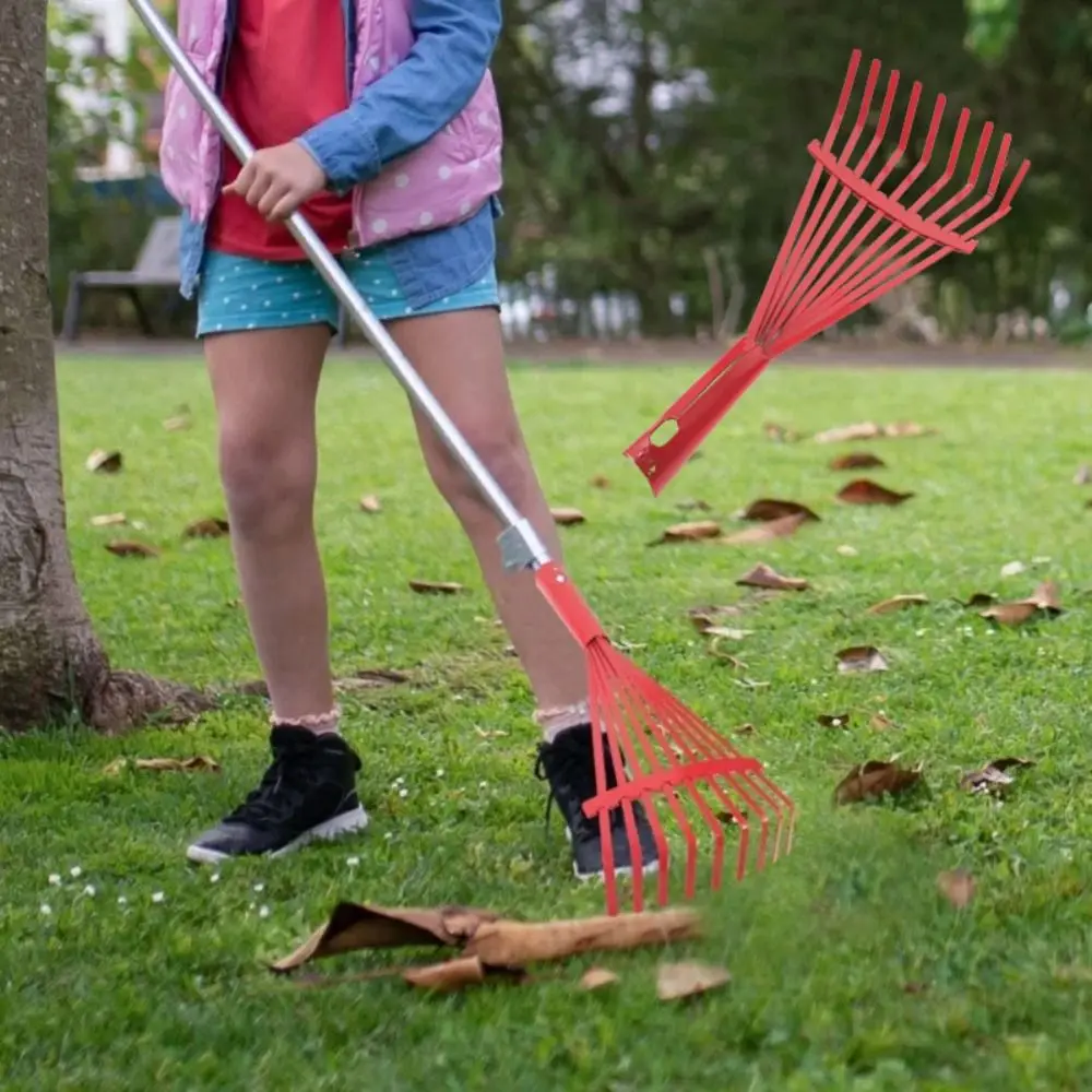 

Farm Equipment Tools Multi Functional High-carbon Steel Rake Red Convenient Garden Rake Durable Fallen Leaves Rake Garden