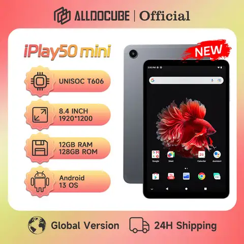 ALLDOCUBE iPlay50 미니 태블릿 8.4 인치 UNISOC T606 4GB RAM 128 ROM 안드로이드 13 4000mAh LTE 및 Wi-Fi 특별 가격 판매