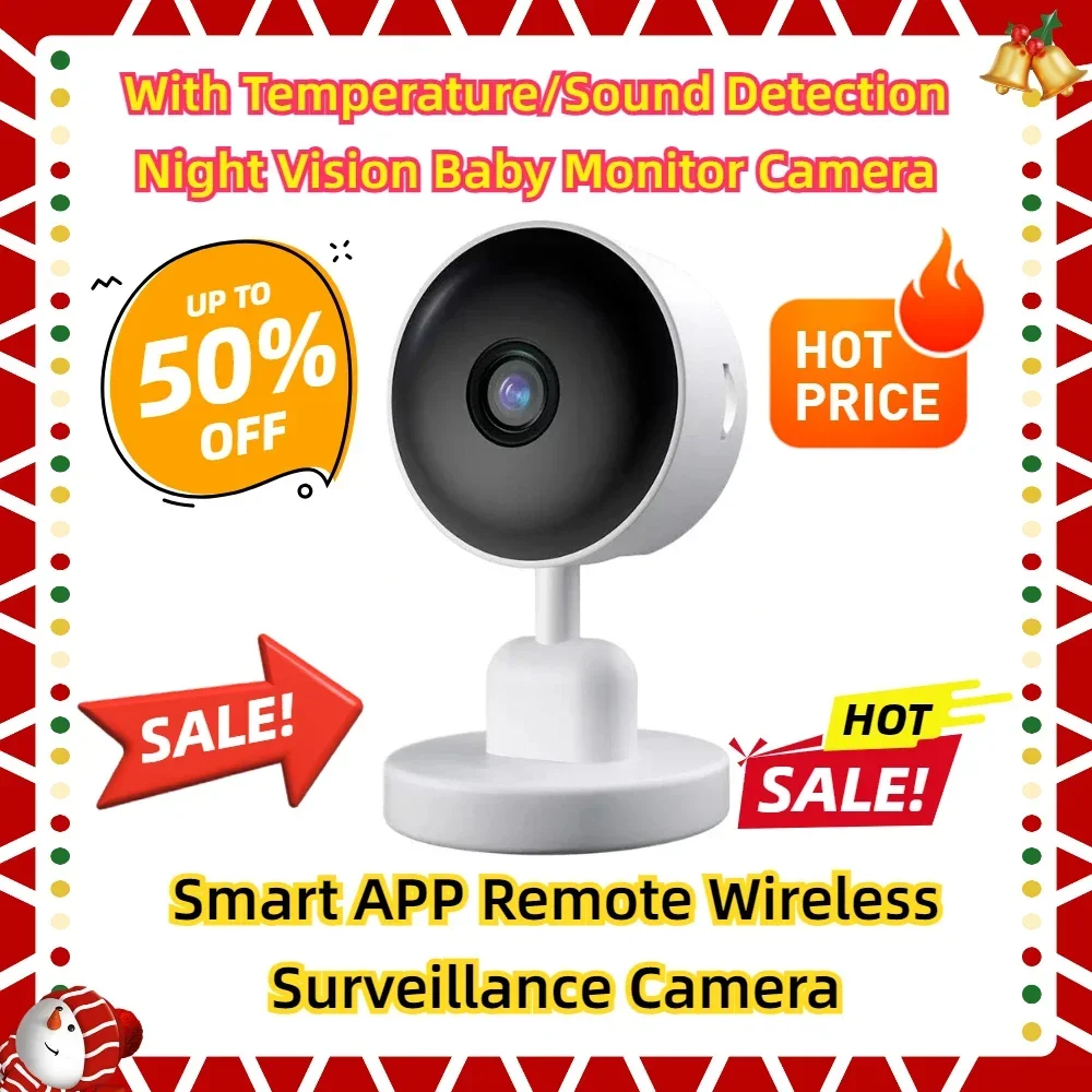 

With Temperature/Sound Detection Night Vision Baby Monitor Camera Smart APP Remote Wireless Surveillance Camera