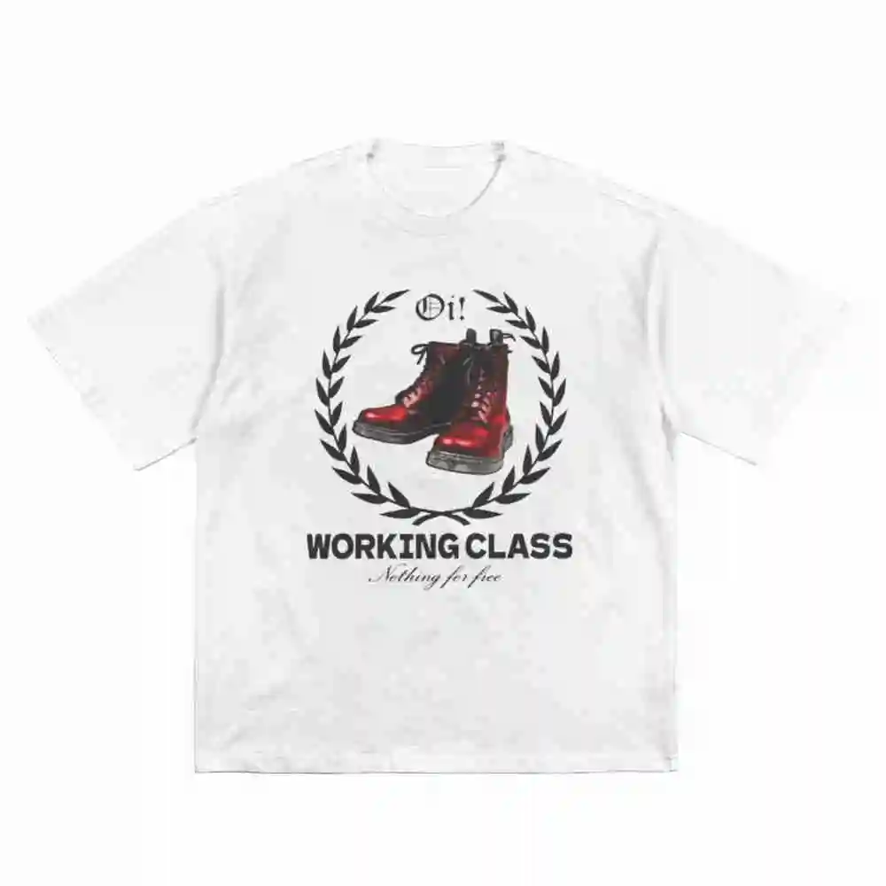 Working Class Oi Punks And Skins Boots Braces Unity Short Sleeve Tee 100% Cotton T-Shirt