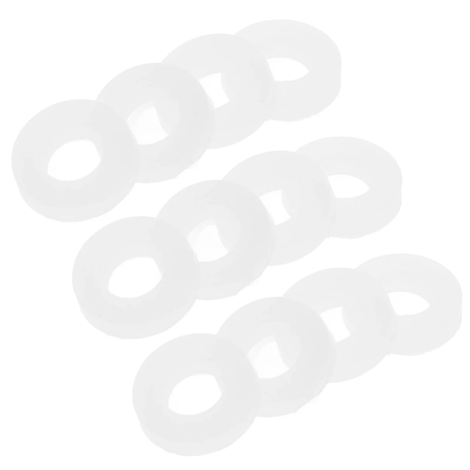 

100pcs White Washers Plastic Pads For Snare Drum Set Durable Noise Reducing Gasket Fit All Brands Drum Accessories