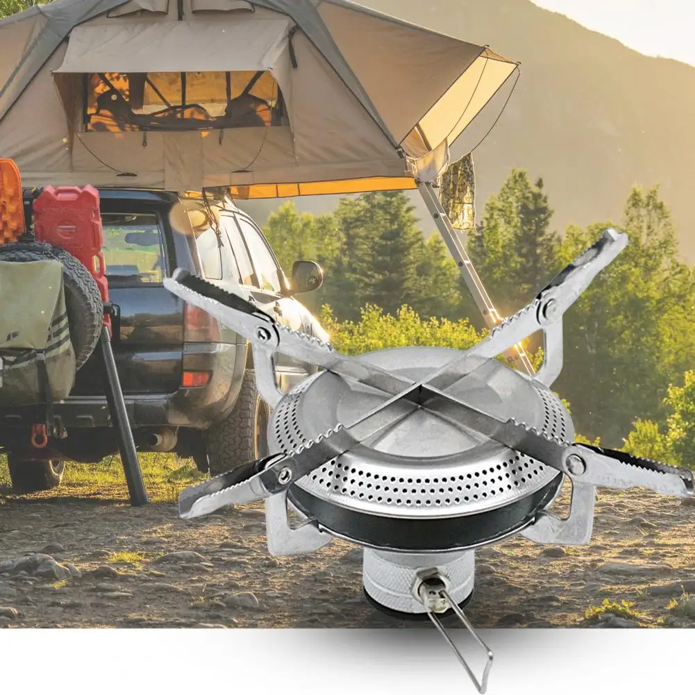 BBQ Stove Folding Portable Durable No Deformation Good Sealing Barbecue Tools Wear Resistant Outdoor Pan Furnace Burner