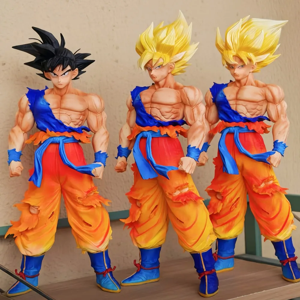 28-30.5cm 애니메이션 드래곤 볼 피규어 손오공 액션 피규어 Pvc Kakarotto 동상 데스크탑 Ornamen 컬렉션 모델 장난감 선물