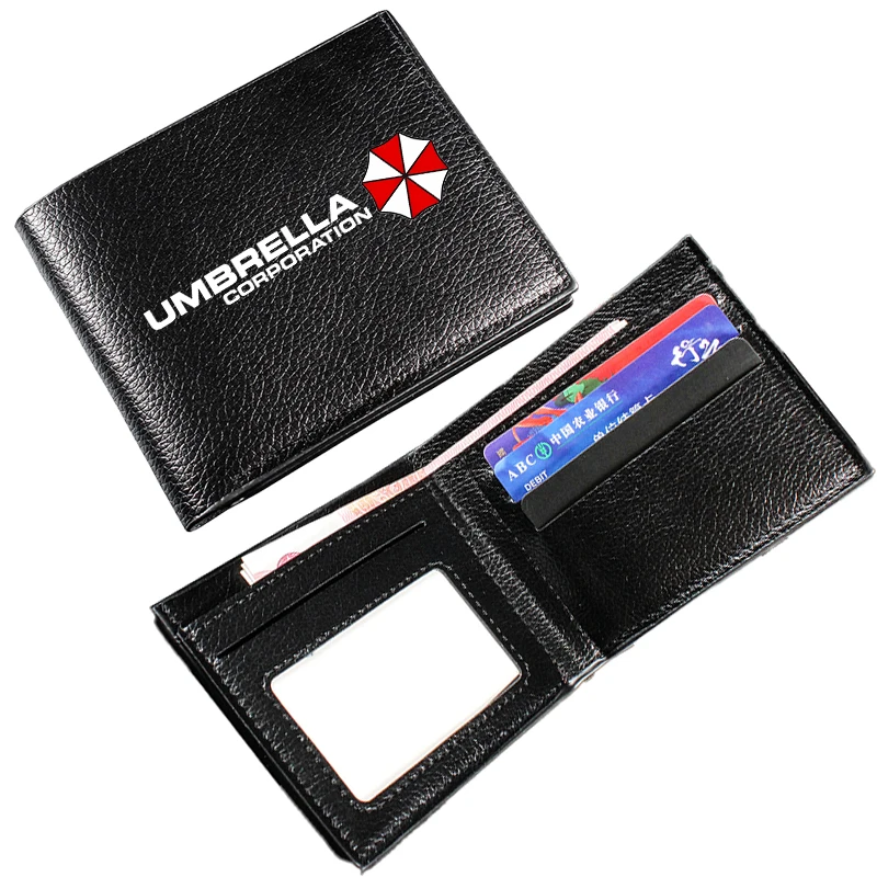 R-Resident E-Evil Faux Leather Wallet Umbrella Corporation Slim Credit Card Holder Coin Purse Multi-Color Pen Storage Perfect