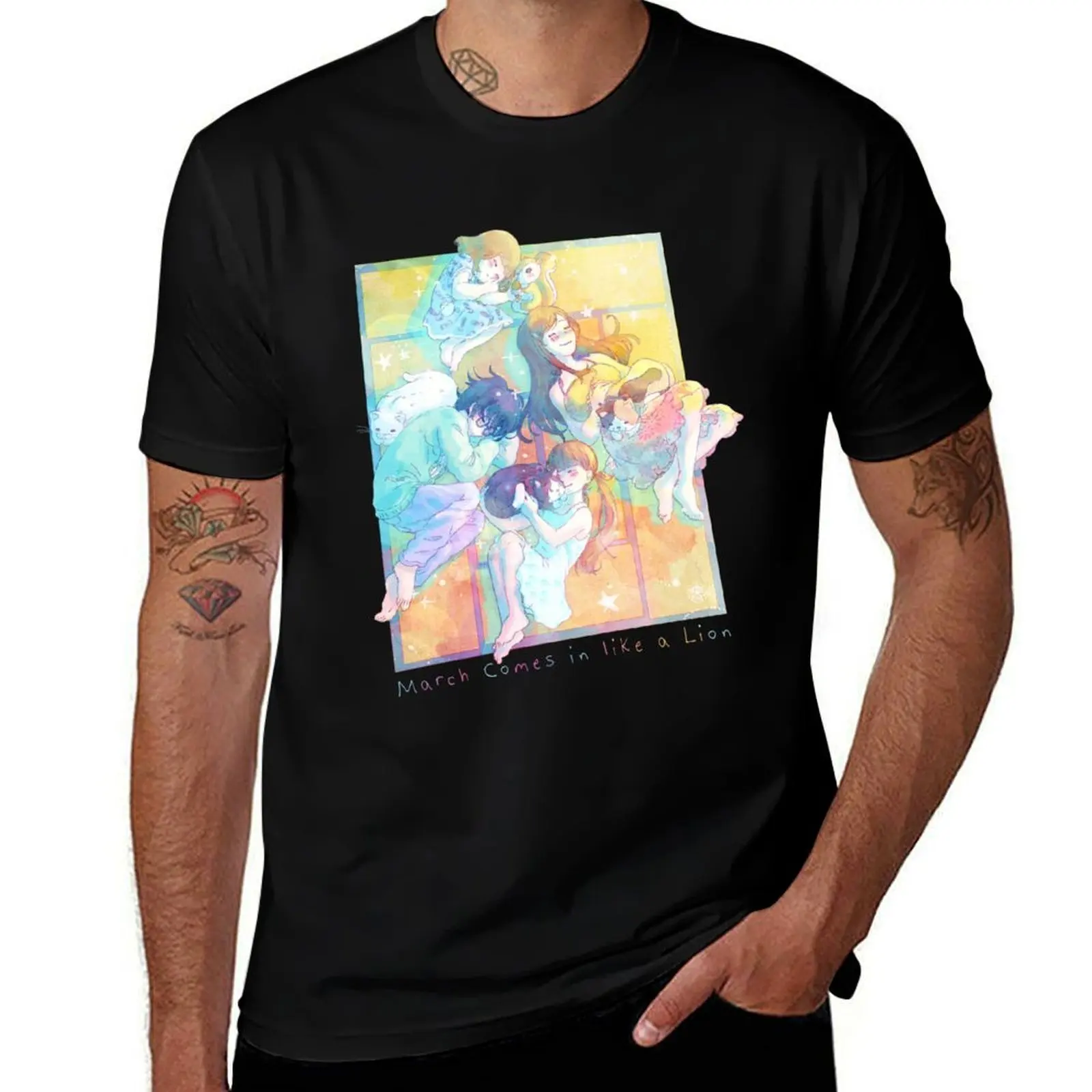 

Sangatsu no Lion - Nap in spring T-Shirt man t shirts for men cotton t shirts high quality T-Shirt