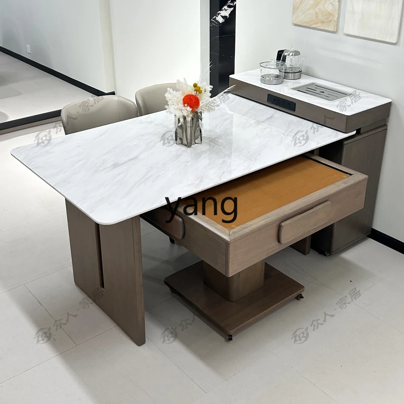 LMMmodern solid wood mahjong table dual-purpose automatic mahjong machine integrated household optional island cabinet