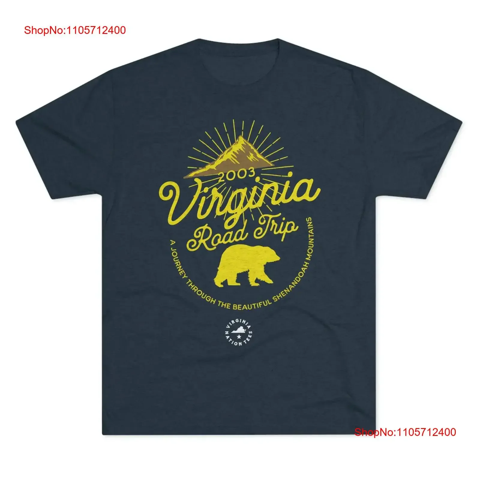 Virginia Road Trip T Shirt SPECIAL Tri Blend Crew Commonwealth of Bath Homestead VA Norfolk vintage Washed Casual