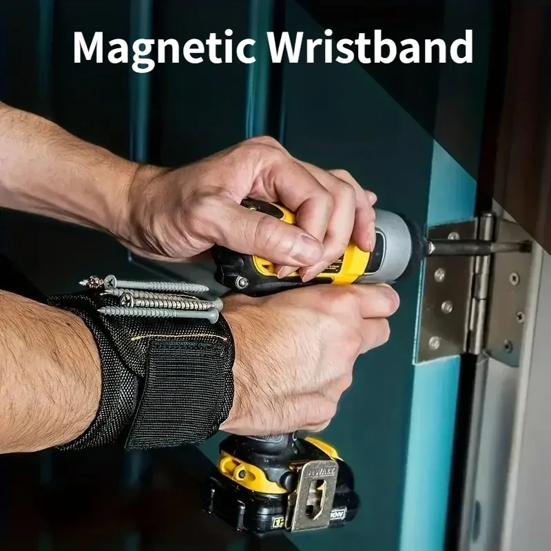 Powerful Magnetic Wristband Tool - Secure Screws Nails Drill Bits with Strong Magnetic Wrist Tool Kit Part Organizer for DIY Pro