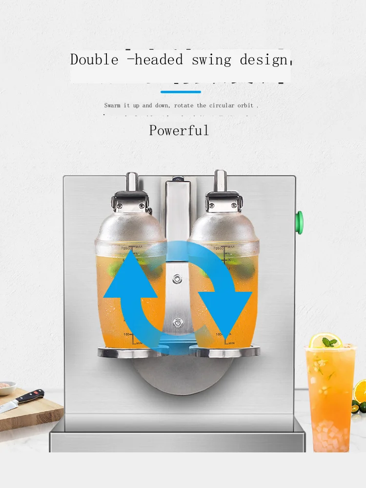Automatic double frame smoothie beverage shaker 700ml foam boba milk tea shaker for drinking water shop price