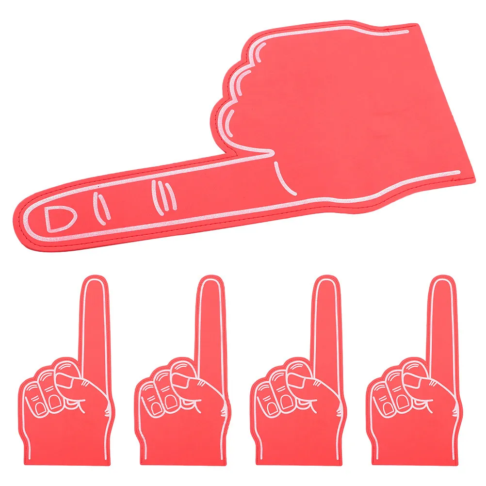5Pcs Foam Finger Hand Props Stadium Ready Cheer Gear for Football Basketball Events Sports Fan Accessories Cheerleading Party