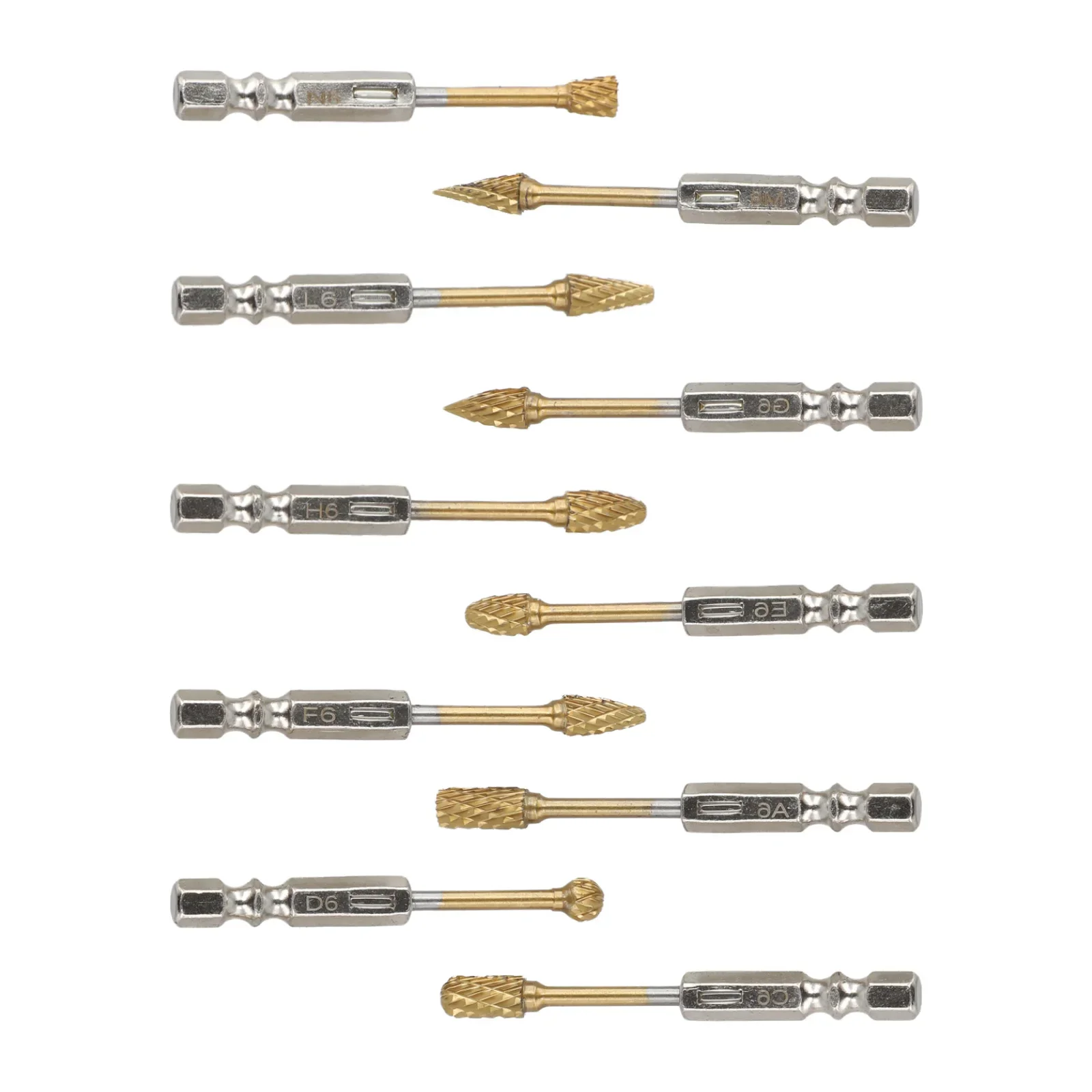 

10 шт. 1/4 дюйма набор твердосплавных заусенцев для металла, дерева, полировки, шлифовальной головки, набор твердосплавных заусенцев из металла, деревообработка, резьба по камню