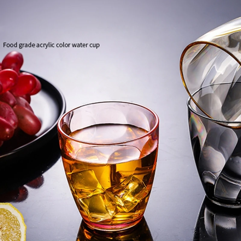 390ml Shatterproof Plastic Water Tumblers Unbreakable Drinking Glasses Reusable Beer Champagne Cup Dishwasher Safe