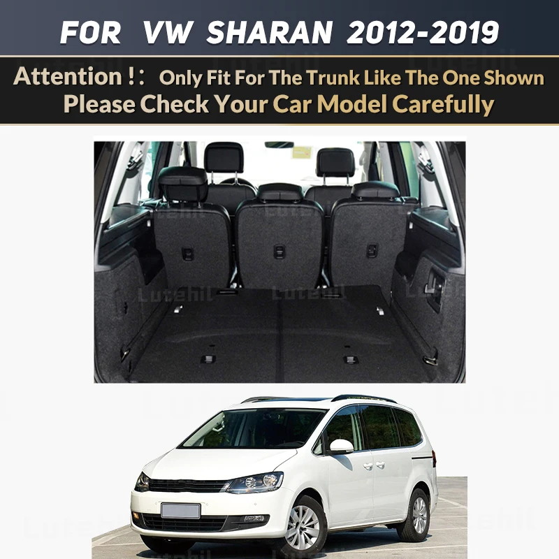 For VOLKSWAGEN VW Sharan 7-Seat 2012-2019 18 17 16 15 14 13 Auto Full Coverage Trunk Mat Cargo Liner Interior Accessories