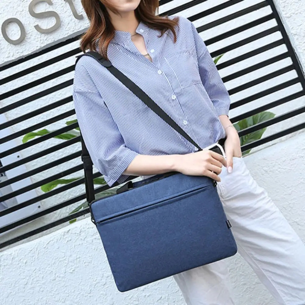 Ultra Thin Laptop Handbag with Shoulder Strap High-capacity Computer Storage Bag for 13-14inch Anti Drop Laptop Sleeve Case