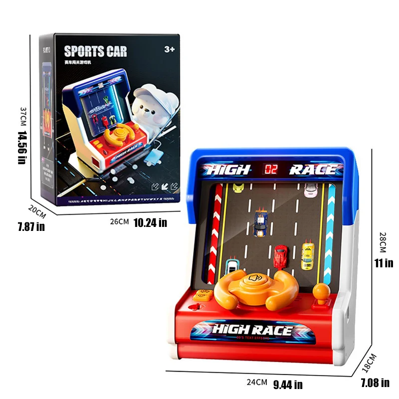 Children Car Machine Coin Racing Breakthrough Funny Table Toy With light Sound Kids Toys Party Game Educational Boy Gift