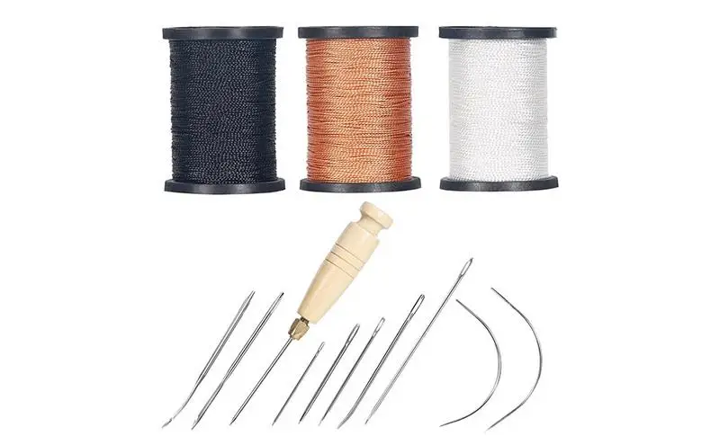 Leather Craft Tools Kit Heavy Duty Repairing Tool Nylon Thread Leather Sewing Tools Leather Craft Hand Tools Kit For DIY Sewing