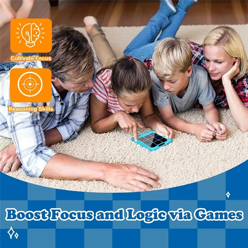 وحدة تحكم ألعاب Tic Tac Bolt 6 في 1 لوحة ألغاز محمولة بأطراف الأصابع لرحلات الأصدقاء للأطفال #4