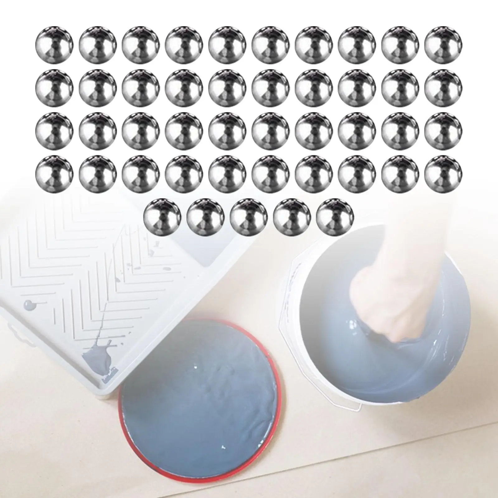 45-częściowe kulki mieszające do mieszania farb Akcesoria do farb modelowych Solidne metalowe kulki do shakerów 4,5 mm Mieszadło do farb modelowych