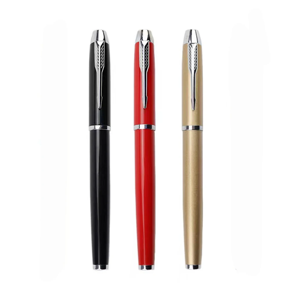 1 + 4 Stücke Büro Schule Kugelschreiber Metallstift Luxus Metall Gelstifte & Minen Set Geschenk 0,5mm Blau Schwarz Tintenroller – Detail 9