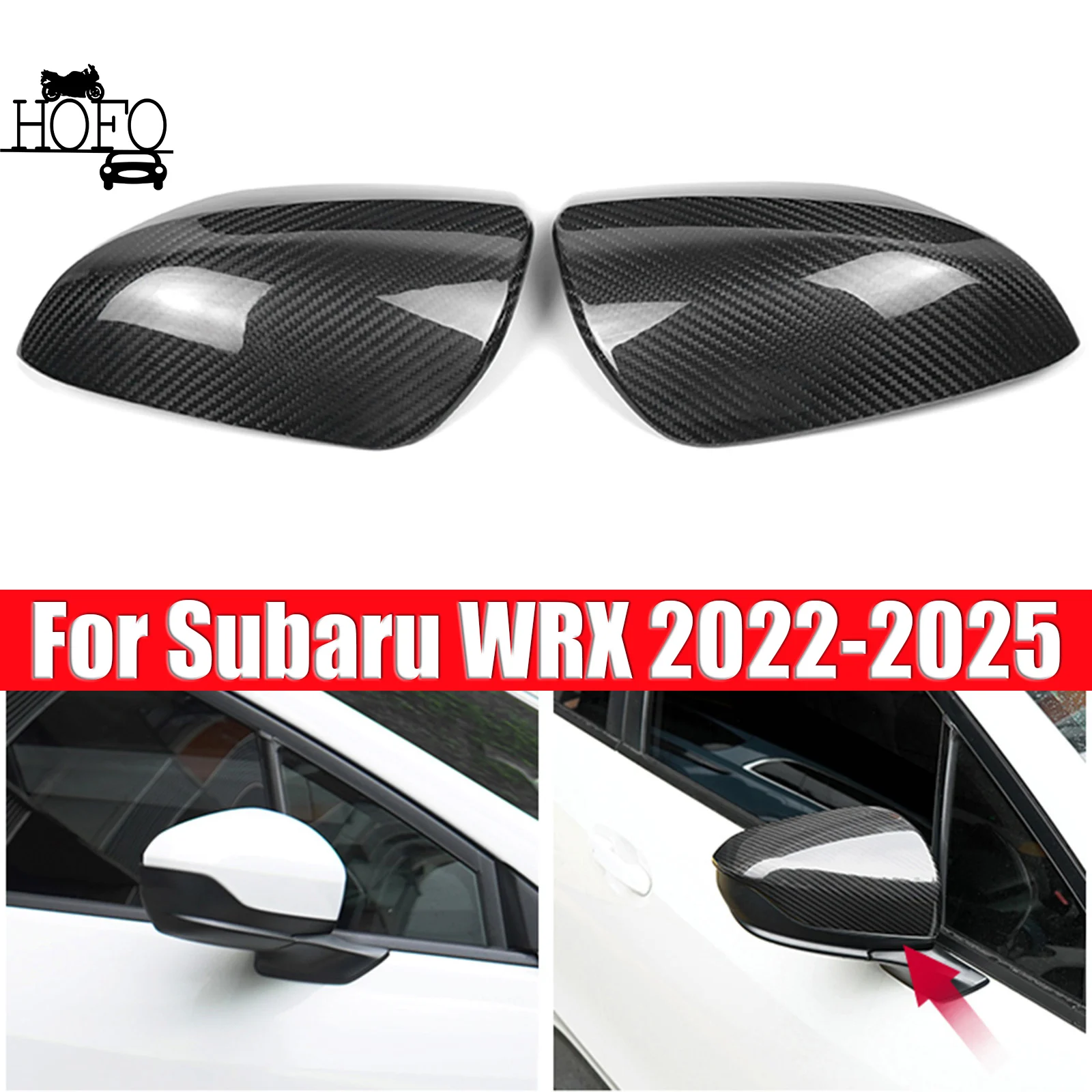 For Subaru WRX 2022-2025 Side Rearview Mirror Caps Cover Trim
