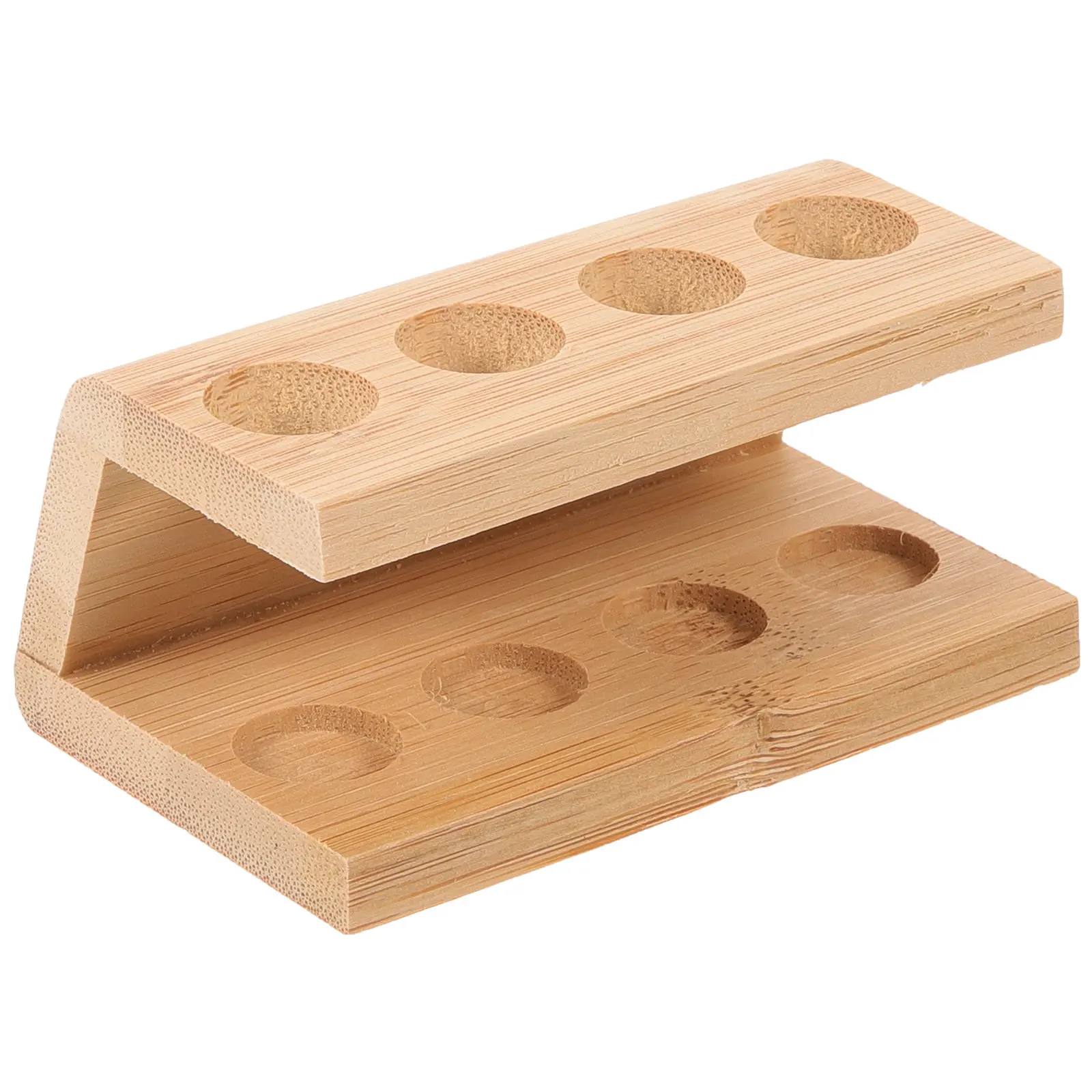 

4 Hole Bamboo Toothbrush Holder Multi Purpose Storage Stand for Countertop Bathroom Desk Organizer Pen Pencil Makeup Brush Rack