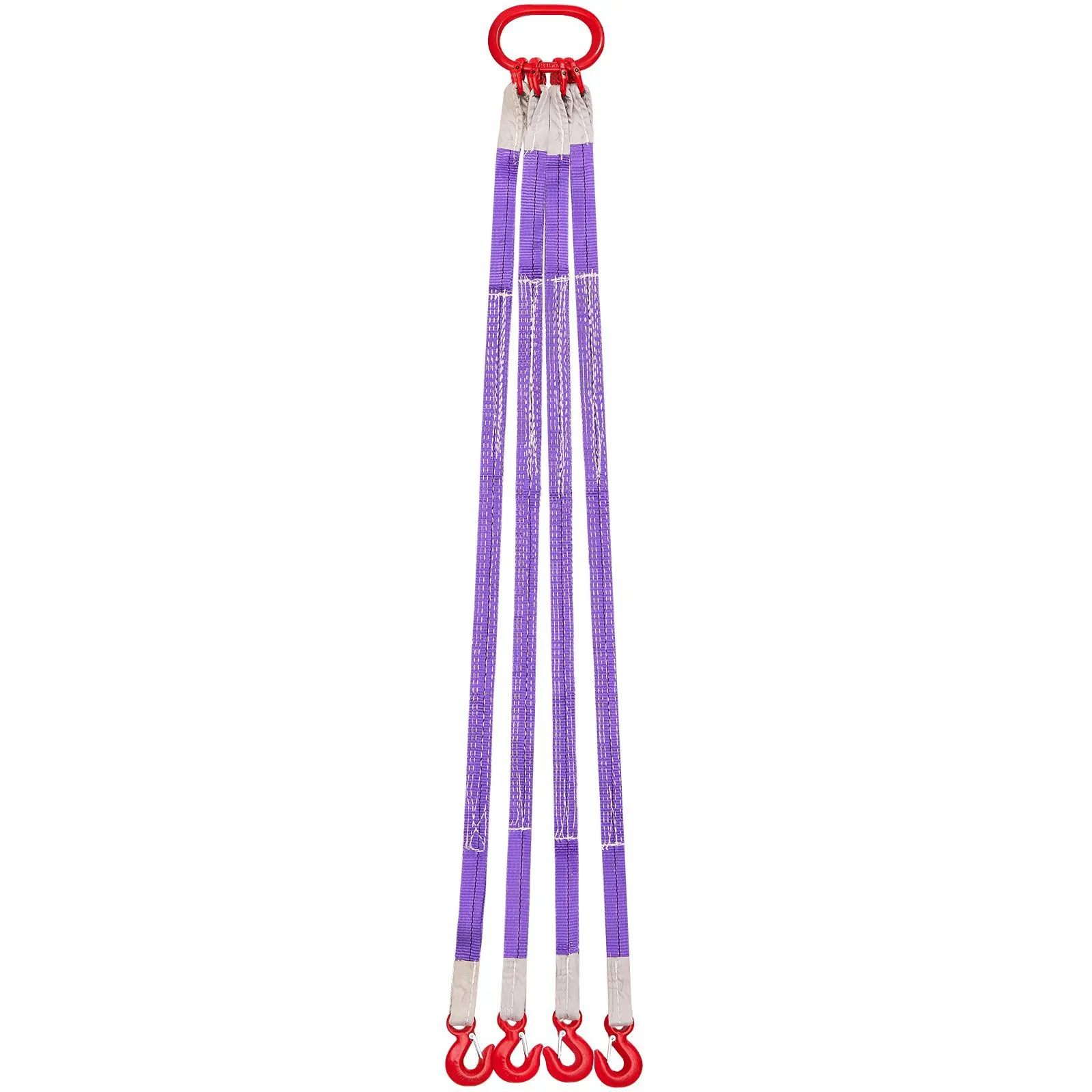 

Стропы для подъема грузов, четырехточечные полиэстеровые стропы с крюками, грузоподъемность 6600 фунтов, 5-футовый усиленный такелажный ремень, утолщенный