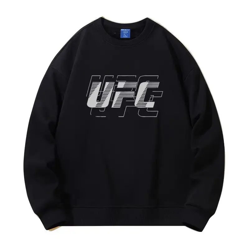 UFC Hoodie Jacket Mens MMA Combat Boxing Muay Thai Training Hooded Retro Fashion Trendy Streetwear Daily