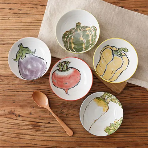 

Japanese-style hand-painted vegetable plate household cute snack plate creative tableware plate ceramic fruit plate juul vajilla