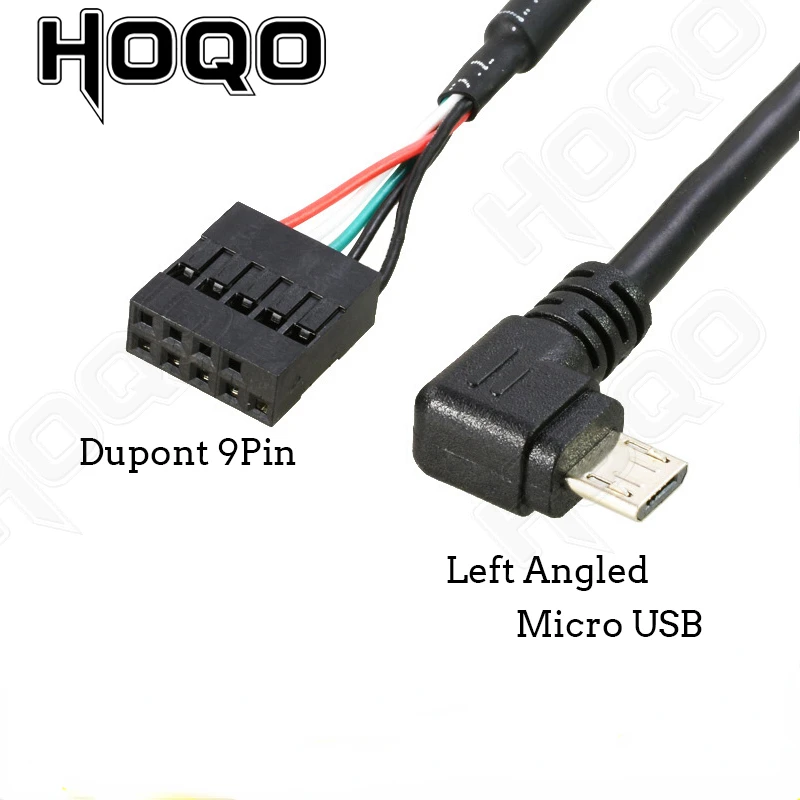 

Micro USB Male to 2.54mm Dupont 5 Pin 9pin Female Header Connector Computer mainboard DuPont 9 Pin to micro usb Cord