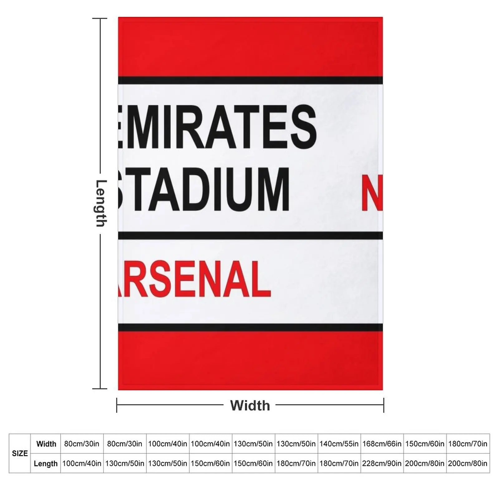 Emirates Stadium Football Sign Throw Blanket For Sofa Thin Soft Big Luxury Throw halloween Multi-Purpose Sleeping Bag Blankets