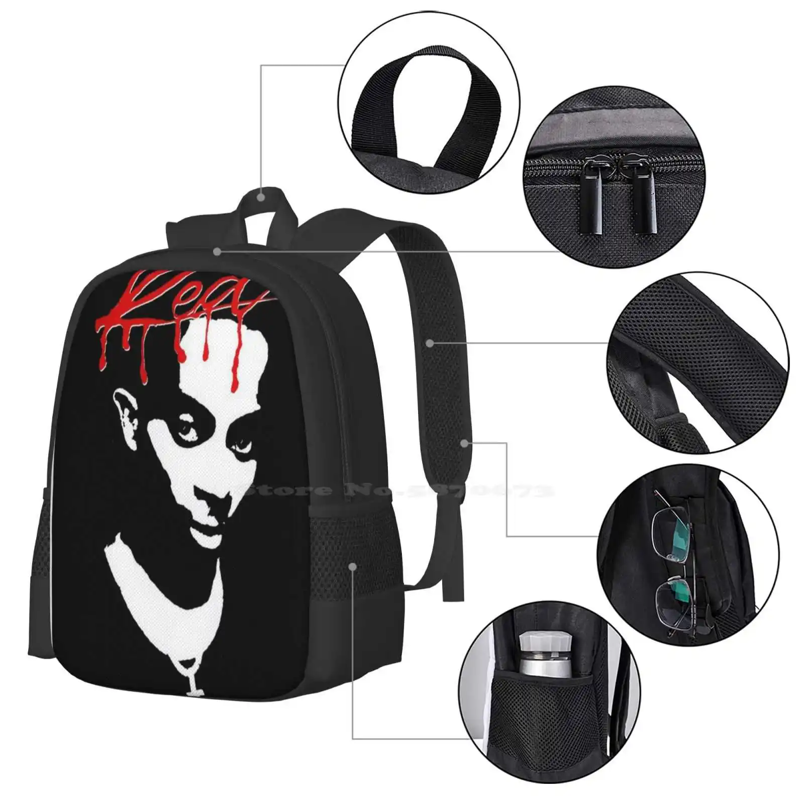 Playboi Carti Whole Lotta Red Bag Mochila para homens e mulheres, meninas Mochila Adolescente