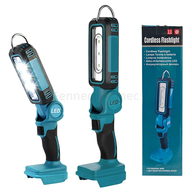 Outdoor Flashlight Portable Floodlight Suitable for Makita Without Battery Multi-function Repair Camping Lighting Tool Light