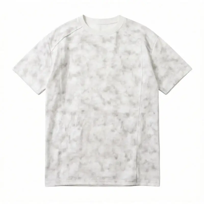 2026 Tie Dye Patchwork Short Sleeve T-Shirt Casual Fashion Streetwear Loose Tee Summer Men Harajuku Cotton Oversized Tops Tees