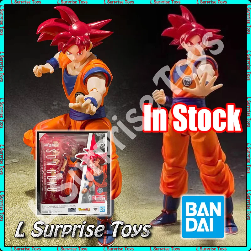 

Original Bandai Son Goku Figure S.H.Figuarts Super Saiyan God Son Goku Anime Action Figure Model Toys Gifts