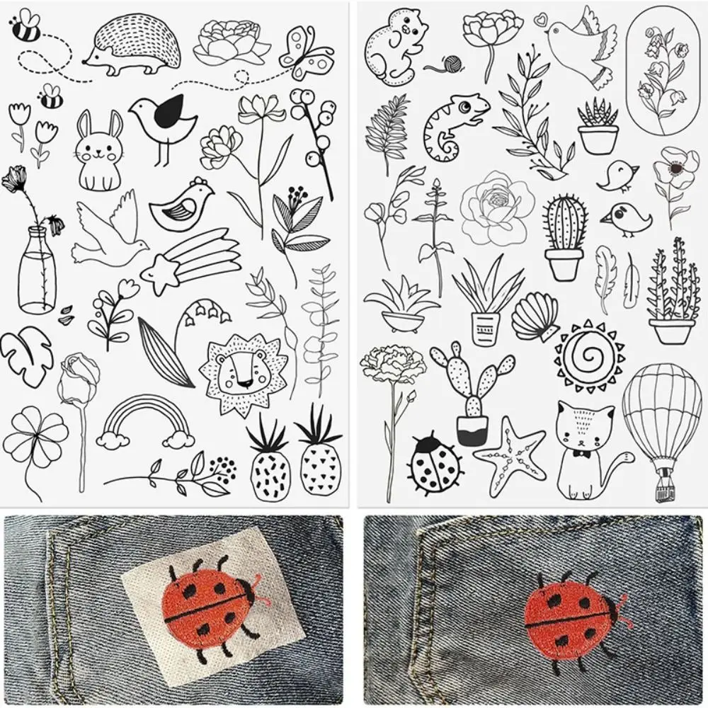 

2Pcs Flowers and Leaf Designs Stitching Embroidery Paper Handmade Embroidery Crafts Hand Stitch Water Soluble Stabilizer DIY