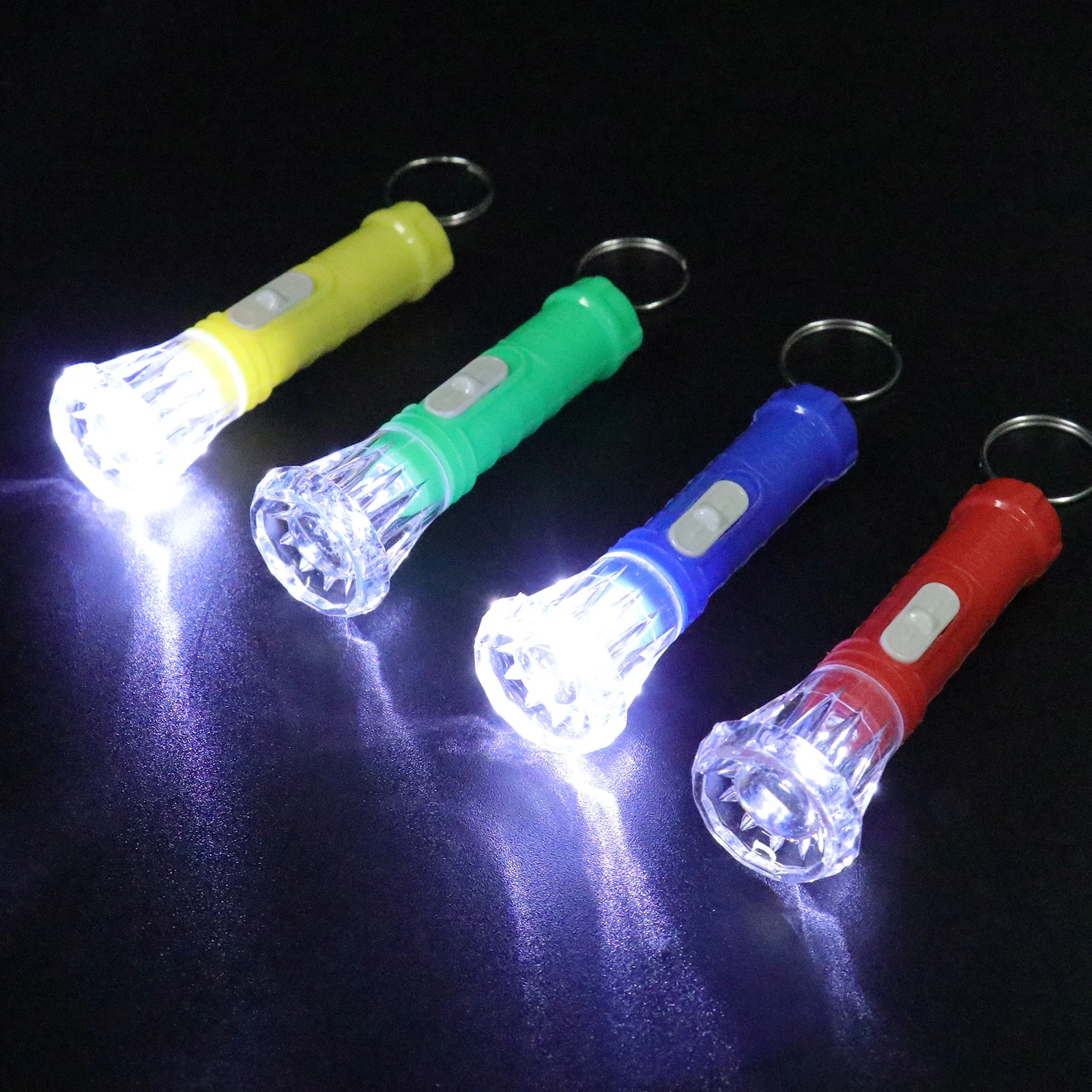 24PCS Mini Flashlight Keychain LED Keyring Flashlight Torch for Indoor Outdoor (Random Color) mini torch