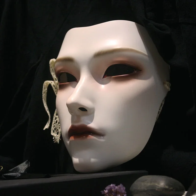 Antike männliche Maske Hanfu für Halloween Party Dress Up National Style Full Face Art Maske und Geschenk für Jungen/Mädchen Freund zum Pop Club