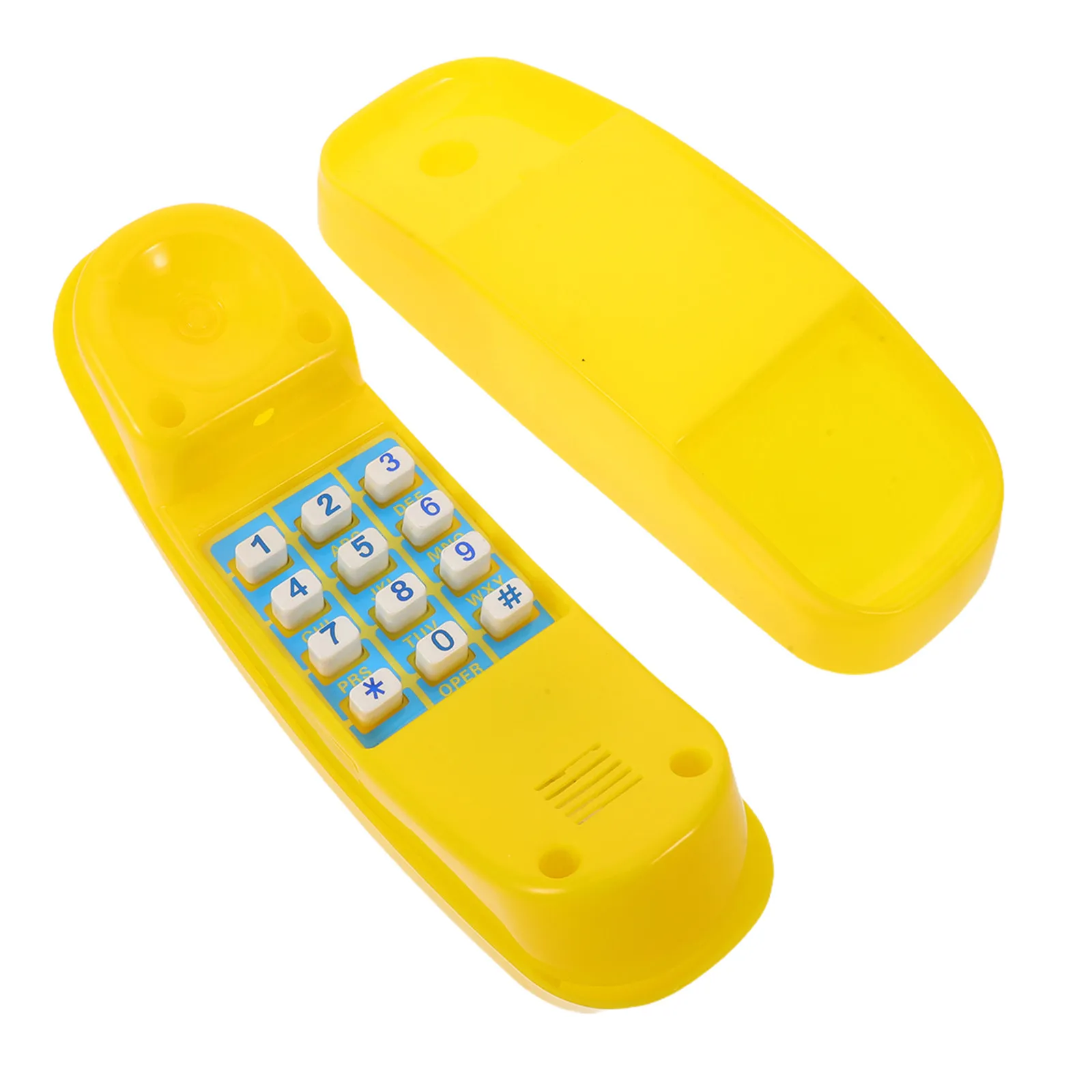 

Pretend Play Telephone for Kids Lightweight Plastic Realistic Retro Simulation Phone Portable Playhouse Decor Kid Pretend Phone