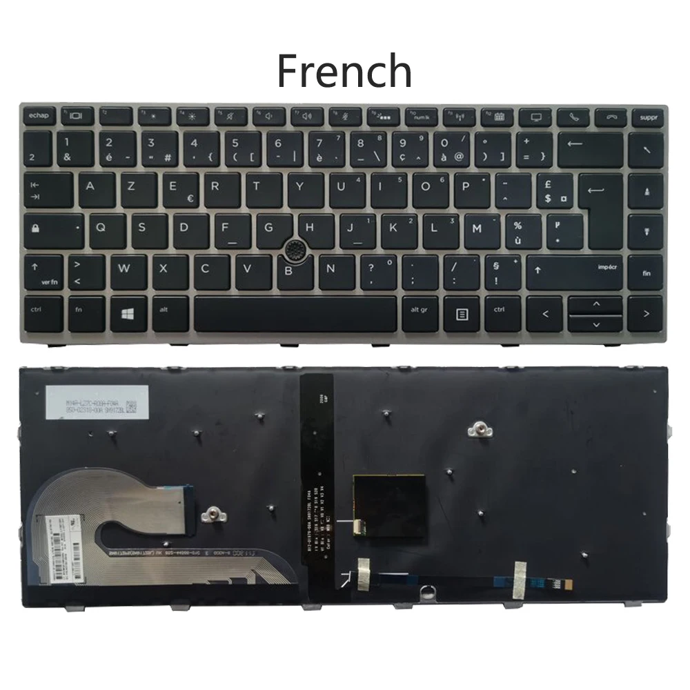 New Backlit UK/French/Spansih Keyboard For HP EliteBook 840 G5 846 G5 745 G5 English/FR/SP With Pointing Stick With Backlight