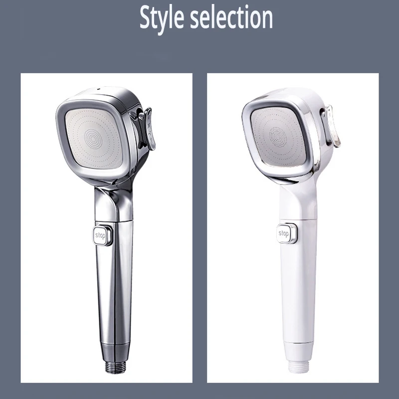 4 Modes High Pressure Shower Head With Switch On Off Button Sprayer Water Saving Adjustable Shower Nozzle Filter For Bathroom