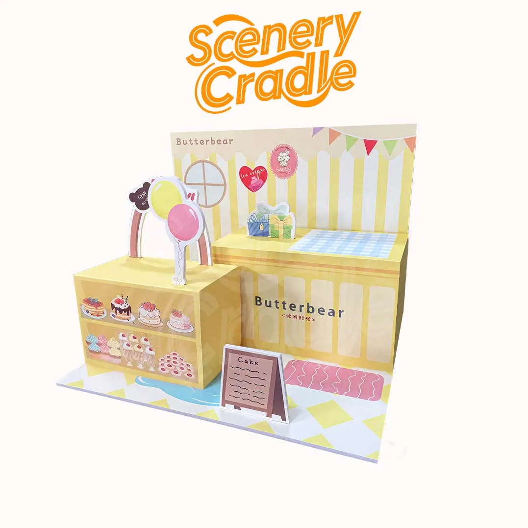 

Assembly model of miniature scene background board, used to display vehicles,characters,actions,dolls,PVC background materia