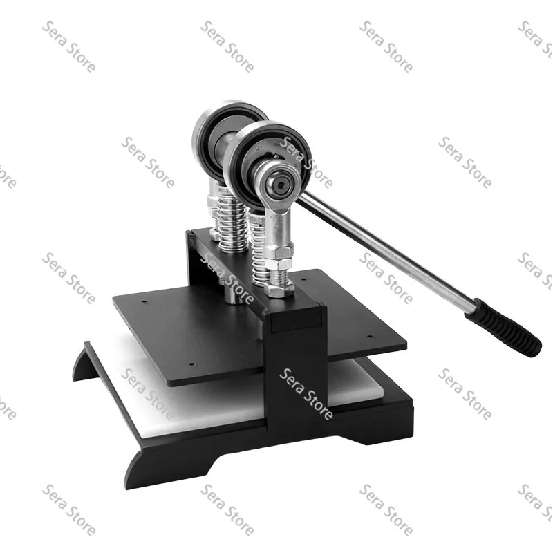 Heavy Duty Manual Leather Cutting Machine Dual Guide Shaft Embossing Die Cutter for Leather Paper Fabric Cutting Craft