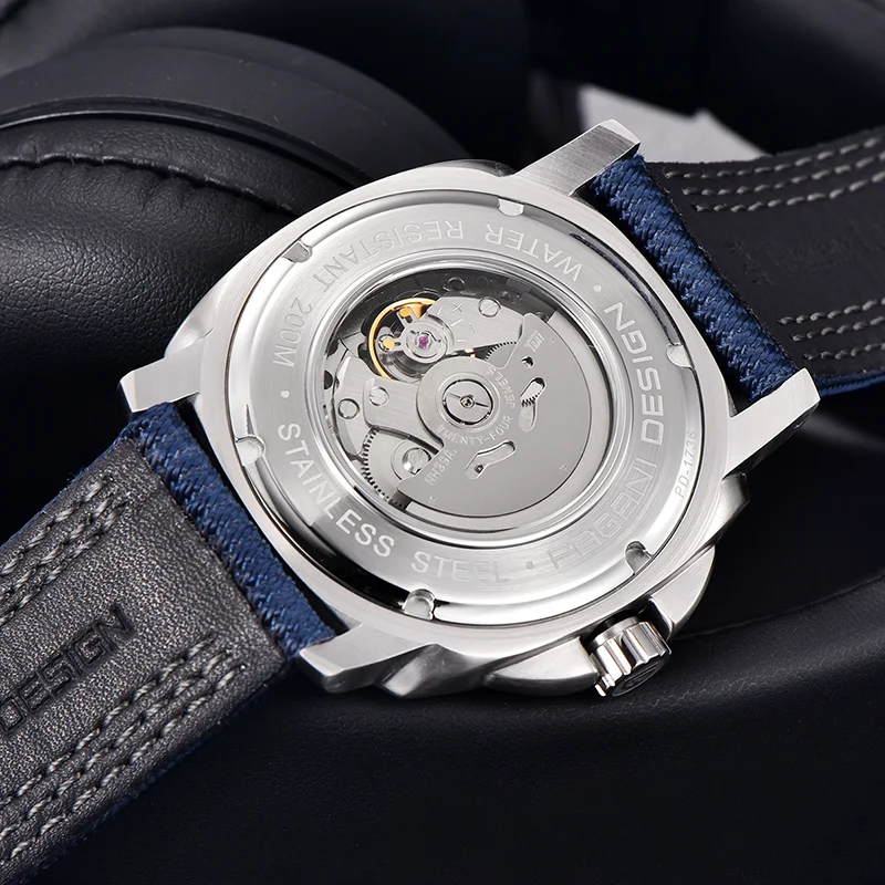 PAGANI DESIGN NH39A orologio meccanico per uomo orologi automatici da uomo 200M impermeabile classico vetro zaffiro nero sport aziendali