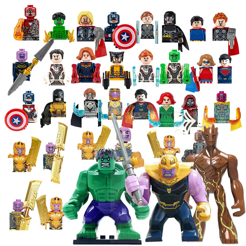 35 SZTUK Marvel Anime Mini figurki z klocków konstrukcyjnych, superbohater Spider Man Puzzle Set, zabawki z klocków konstrukcyjnych, prezent urodzinowy dla dzieci