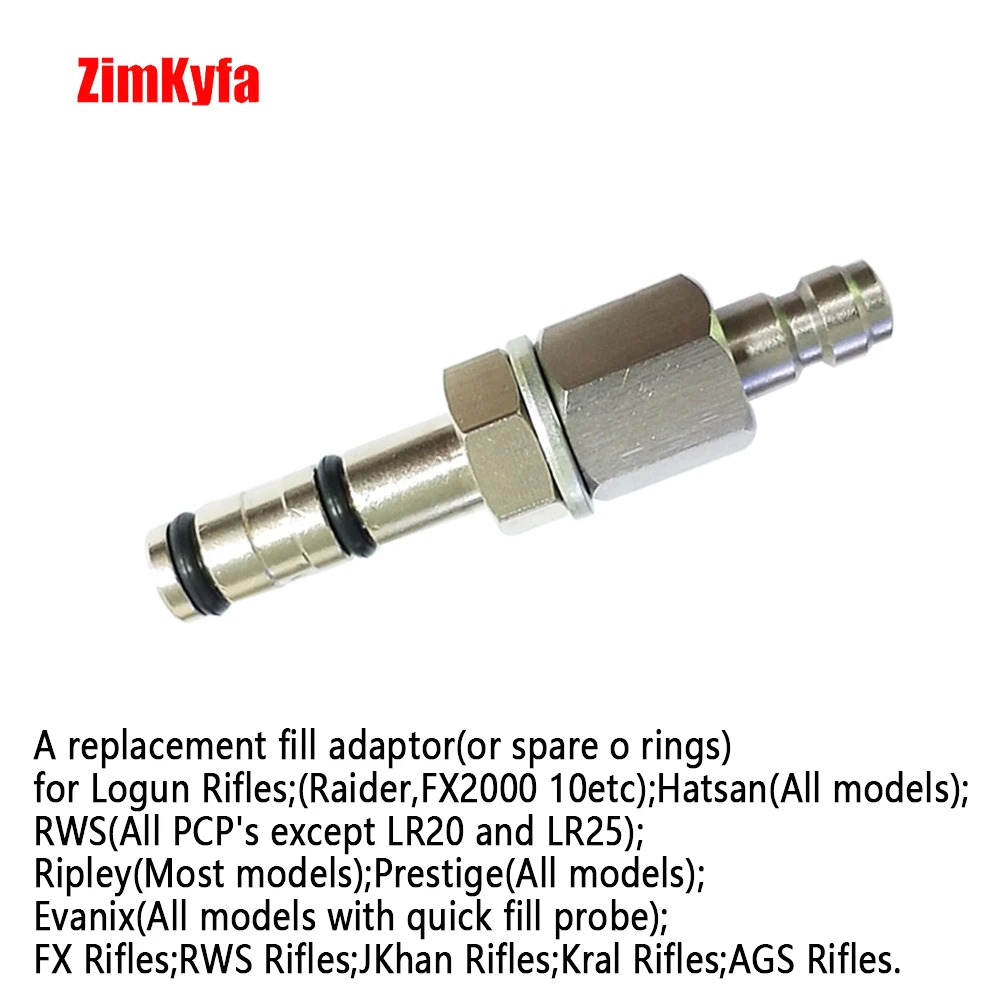 Adaptateur de sondes de charge à remplissage rapide, accessoires de sonde d'air, FX Hatsan,Evanix,Logun,Webley,RWS,Kral Model W/9mm OD