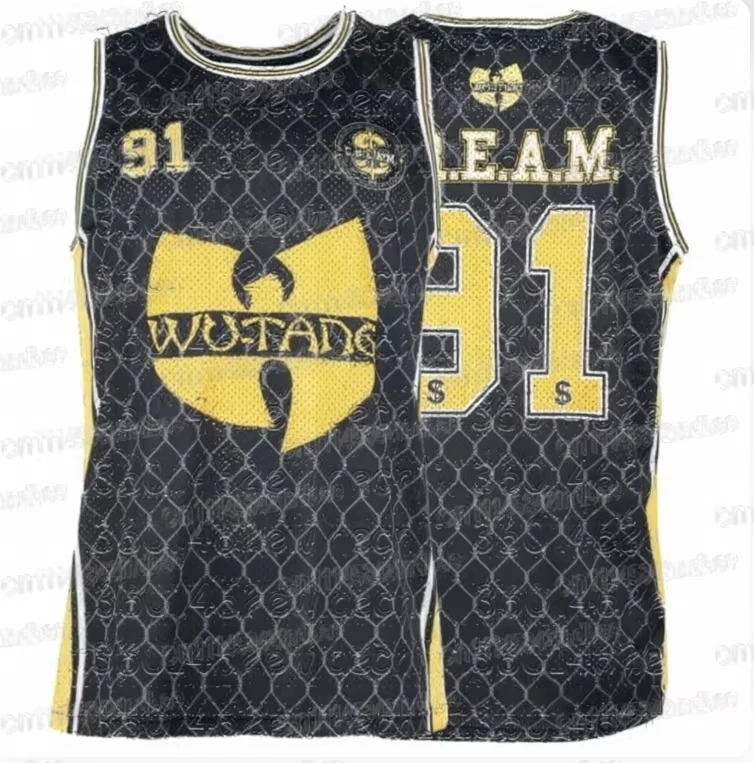 Wu-Tang Clan Basketball-Shirt # 91-print Ärmelloses Shirt mit Rundhalsausschnitt, Sommer, für Männer und Frauen, atmungsaktives Sport-Tanktop, Y2K – Detail 4